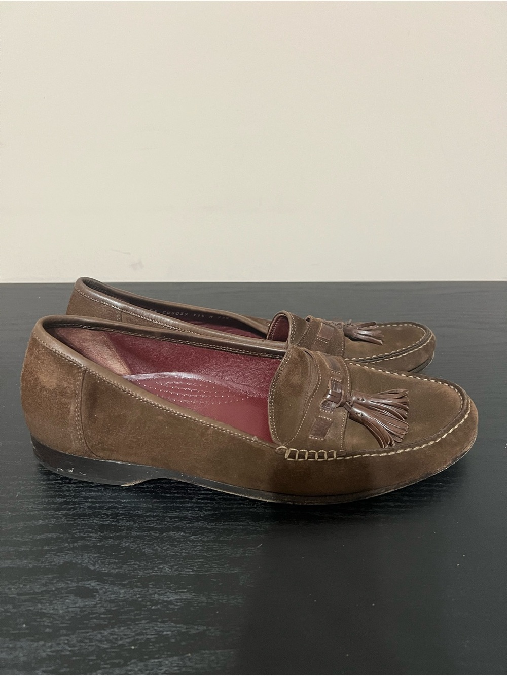 Vintage Bragano Italian Cole Haan Men's  sz 11.5 brown suede loafer